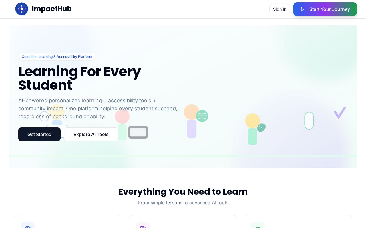 Preview of ImpactHub AI Platform