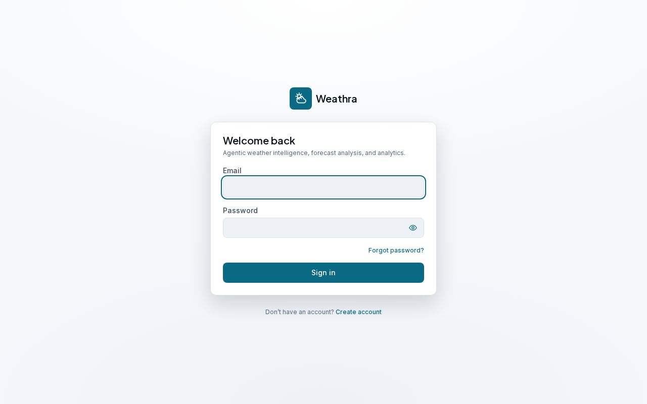 Preview of Weathra — Agentic Weather Intelligence, Forecast Analysis & Analytics Platform