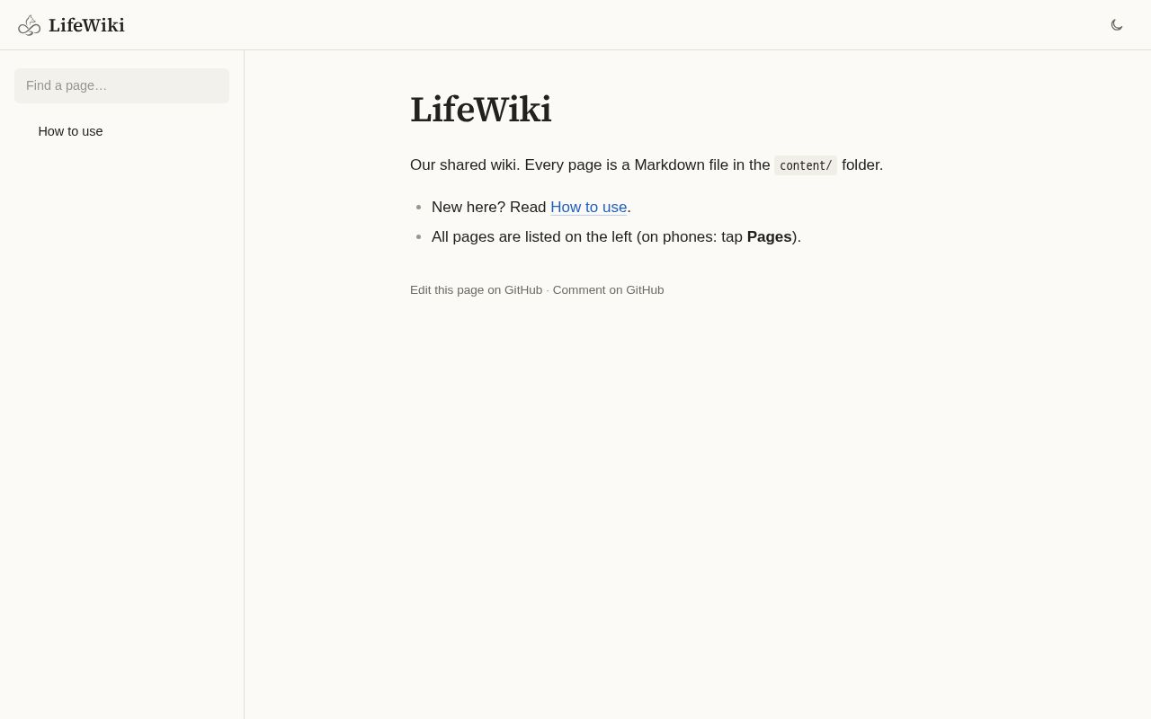 Preview of LifeWiki