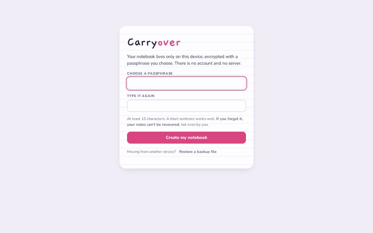 Preview of Carryover