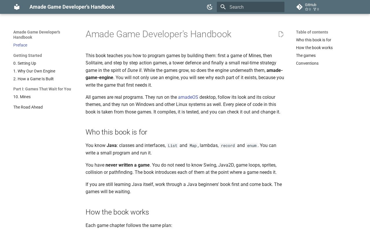 Preview of Amade Game Developer's Handbook