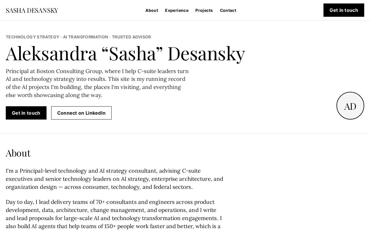 Preview of sasha desansky website