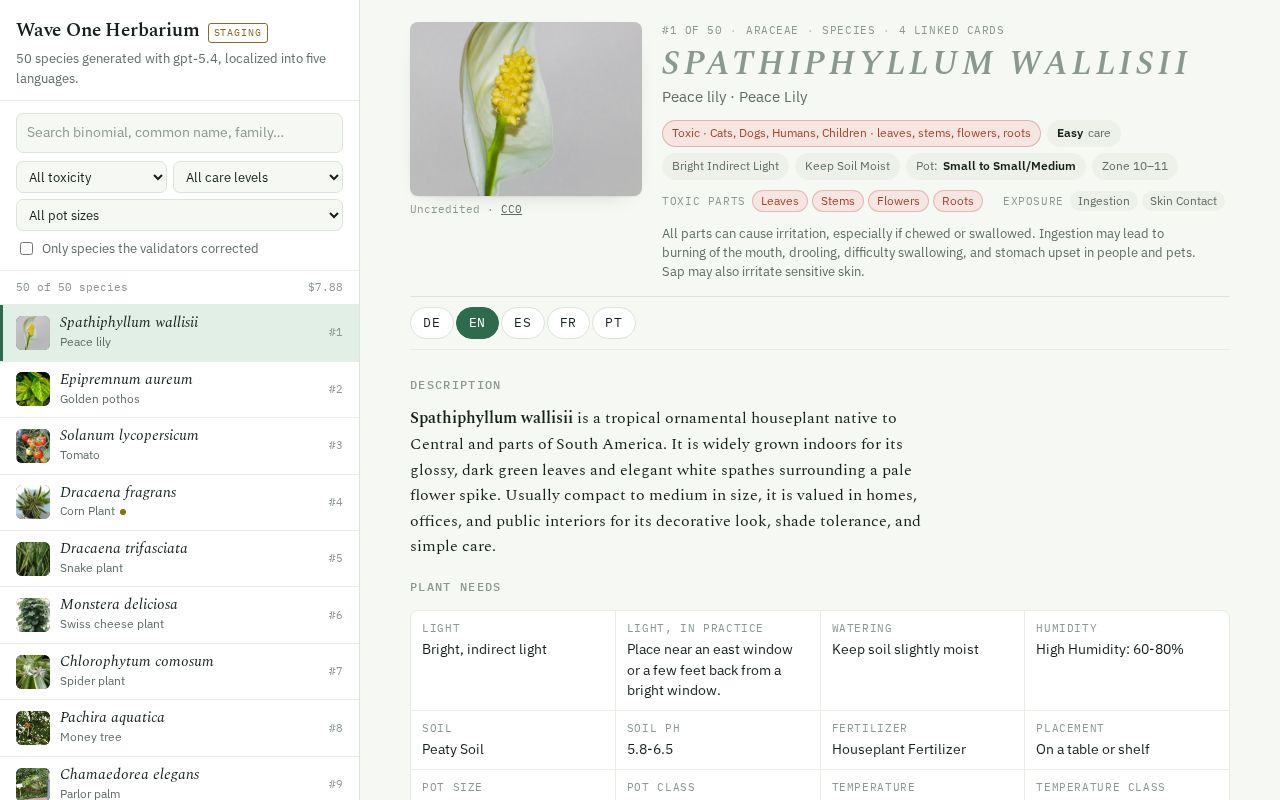 Preview of Plant Card V3 Herbarium