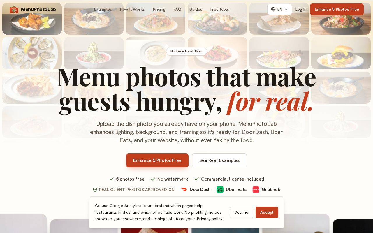 Preview of Delivery App Photo Specs