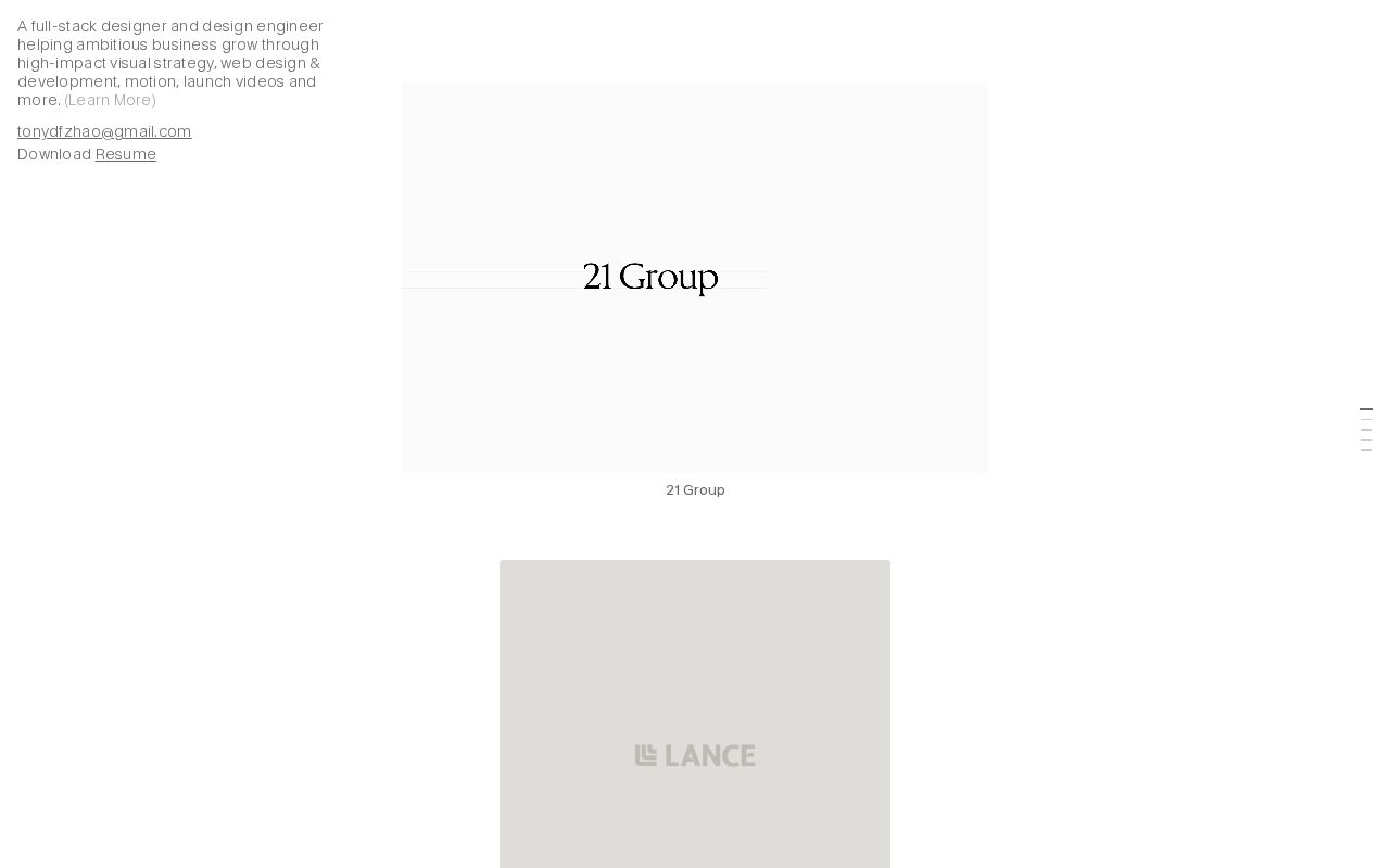 Preview of Tony Zhao design portfolio