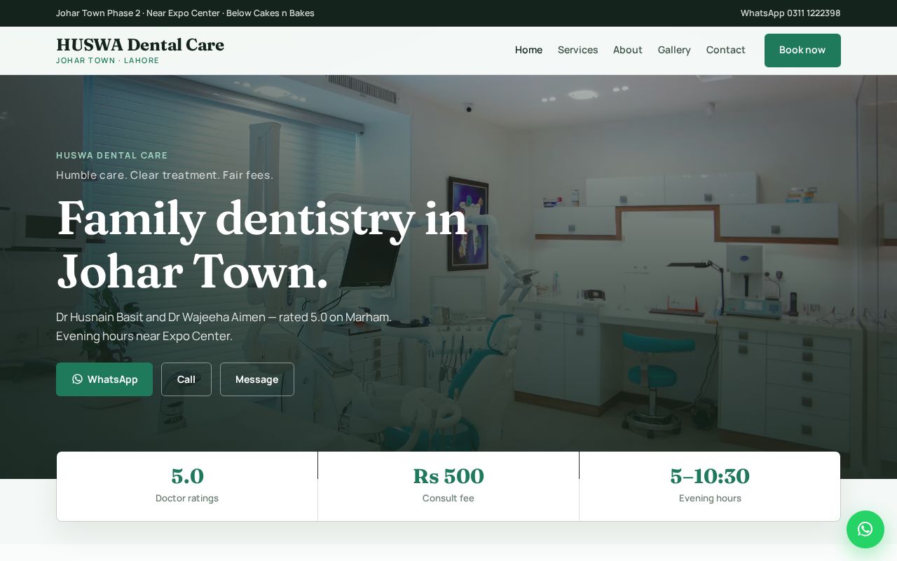 Preview of Demo Website