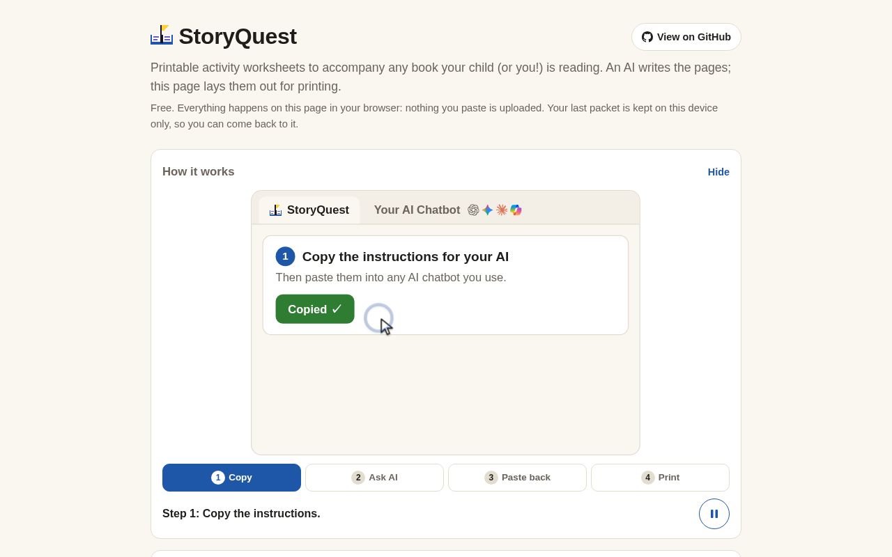 Preview of StoryQuest