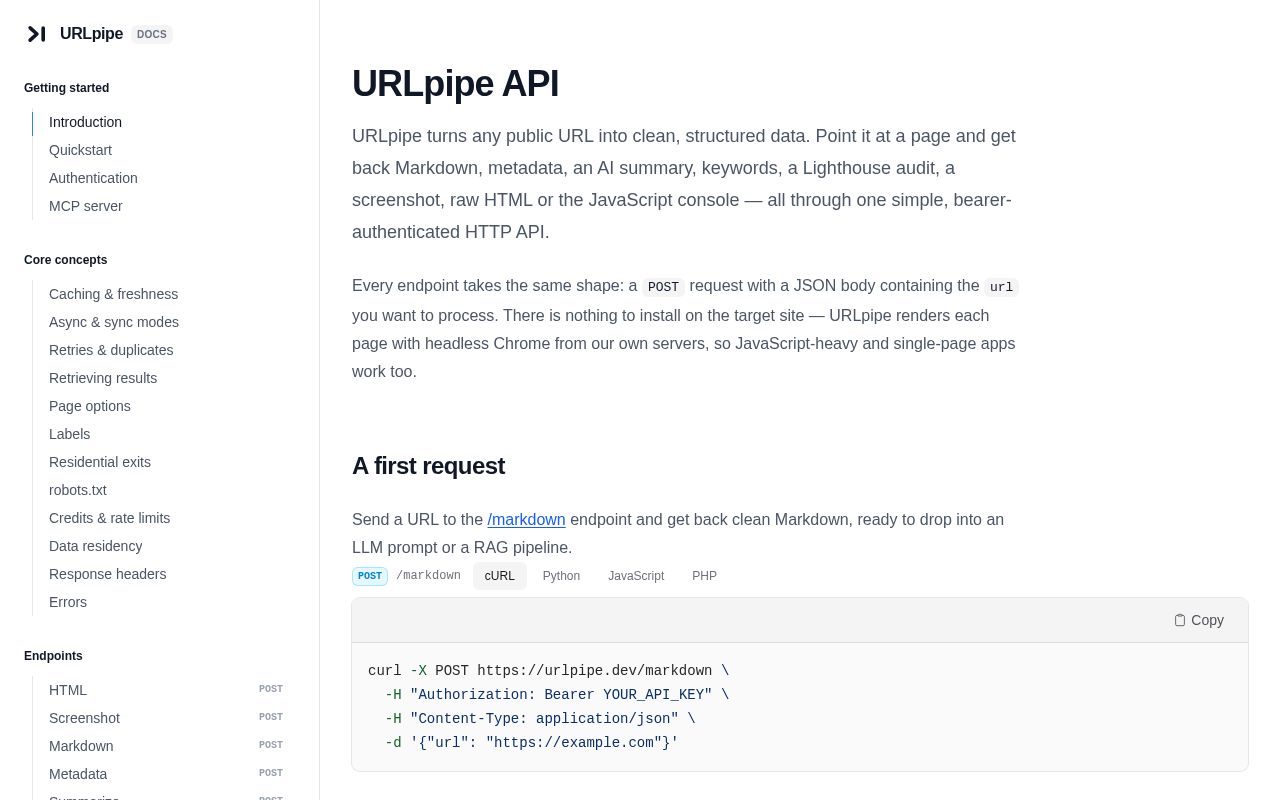 Preview of Urlpipe Js