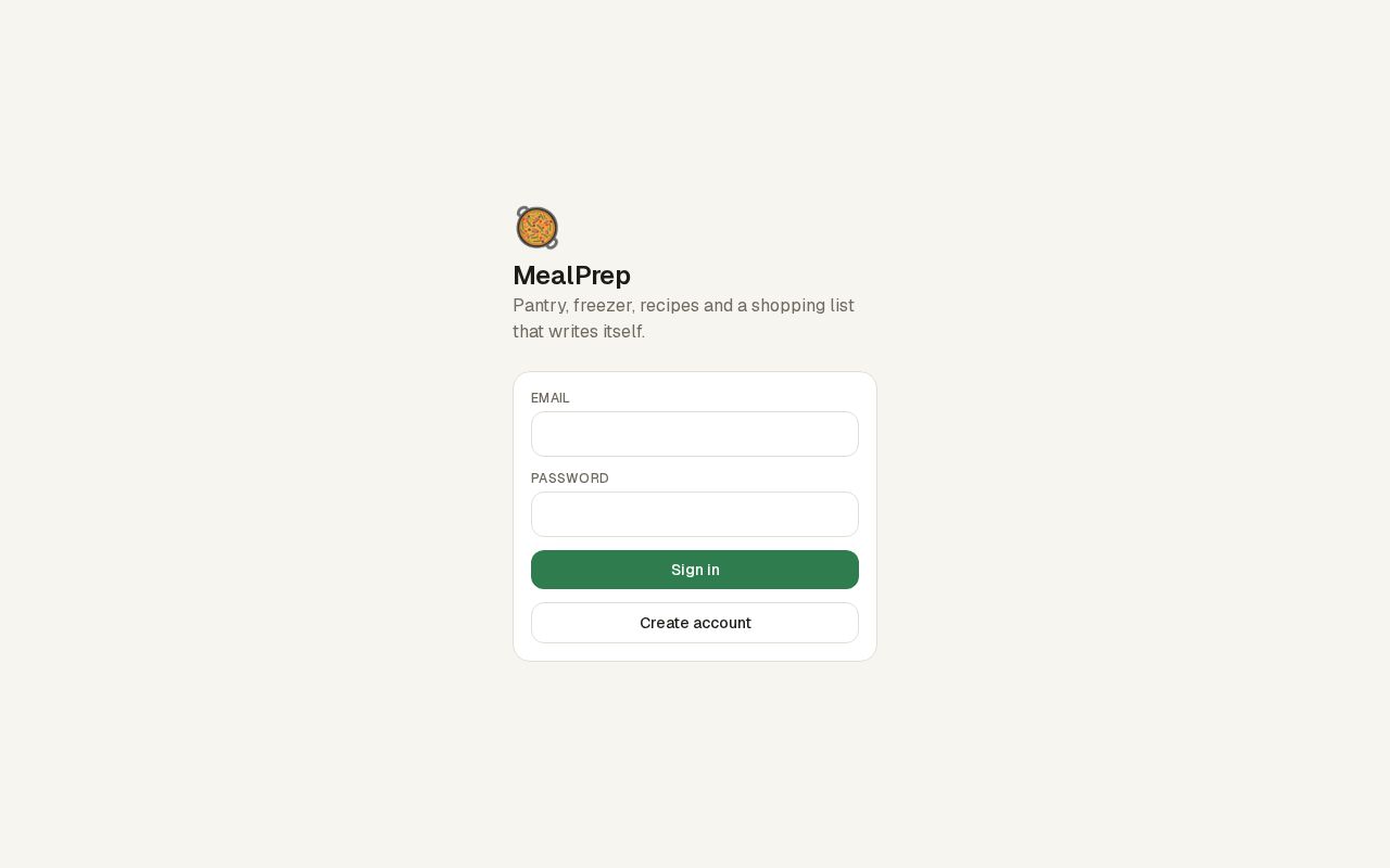 Preview of MealPrep