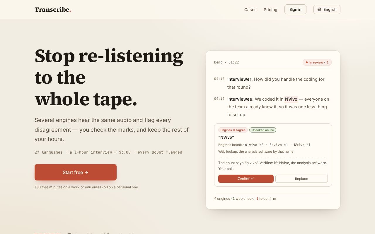 Preview of Transcribe Local