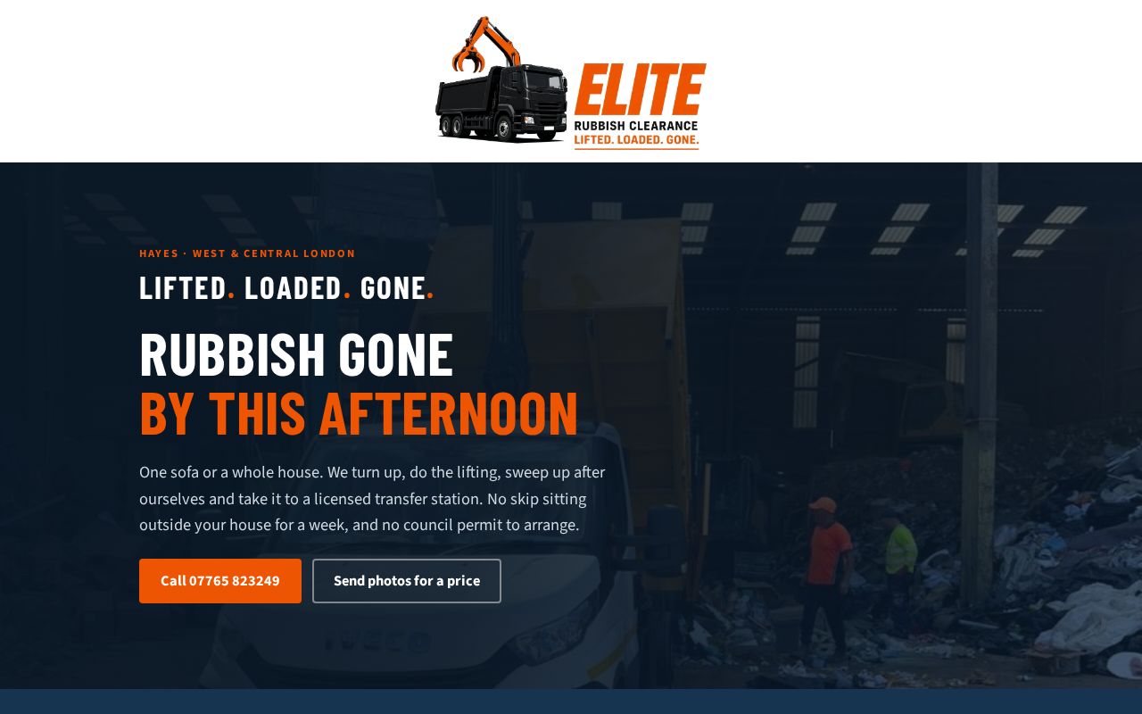 Preview of Eliterubbishclearance Com