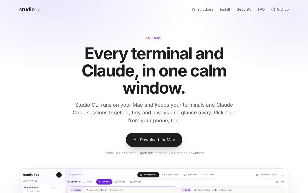 Preview of Studio Cli