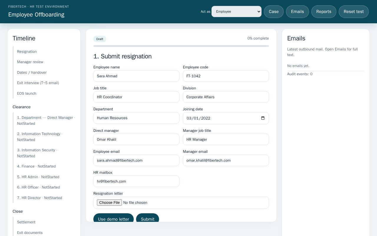Preview of Offboarding Test