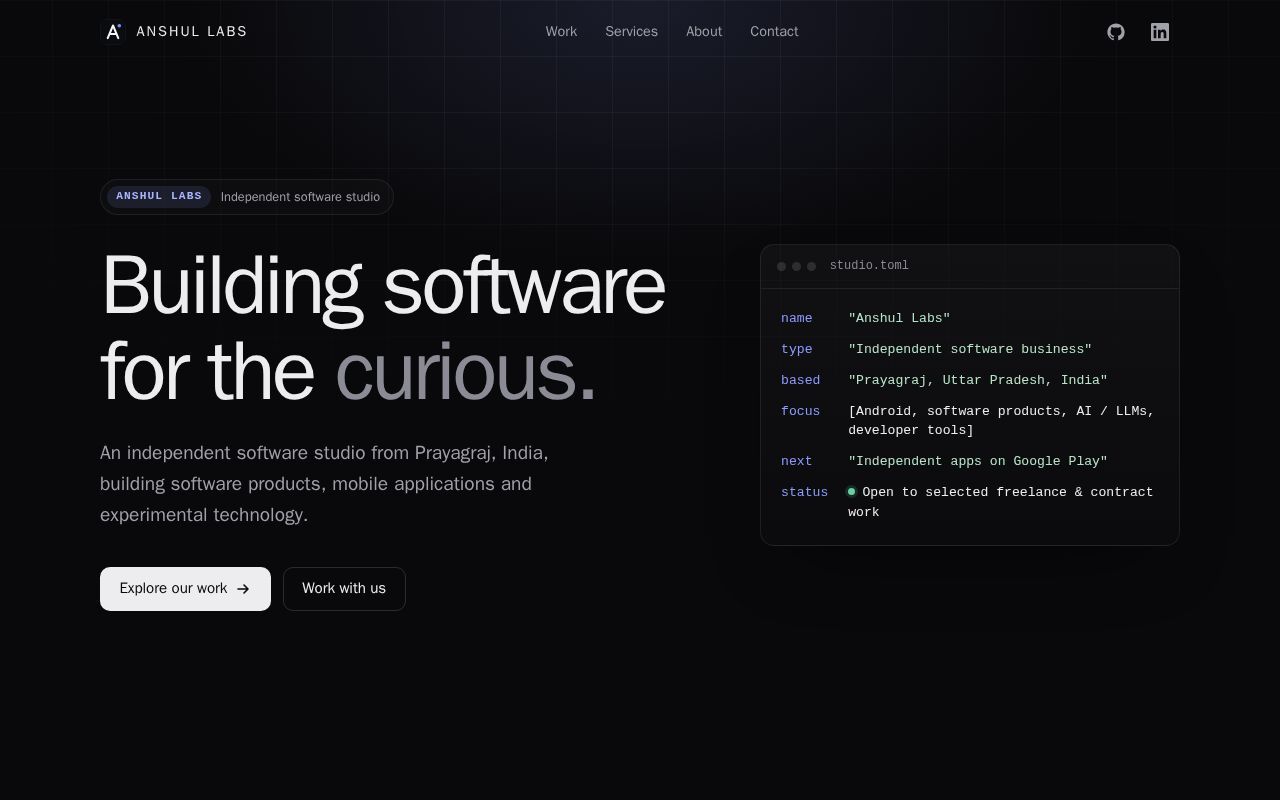 Preview of Anshul Labs