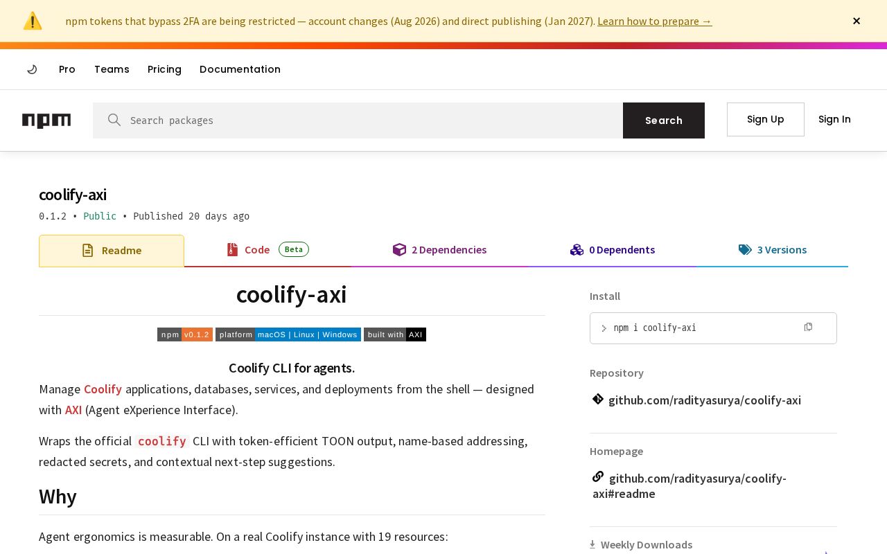 Preview of Coolify Axi