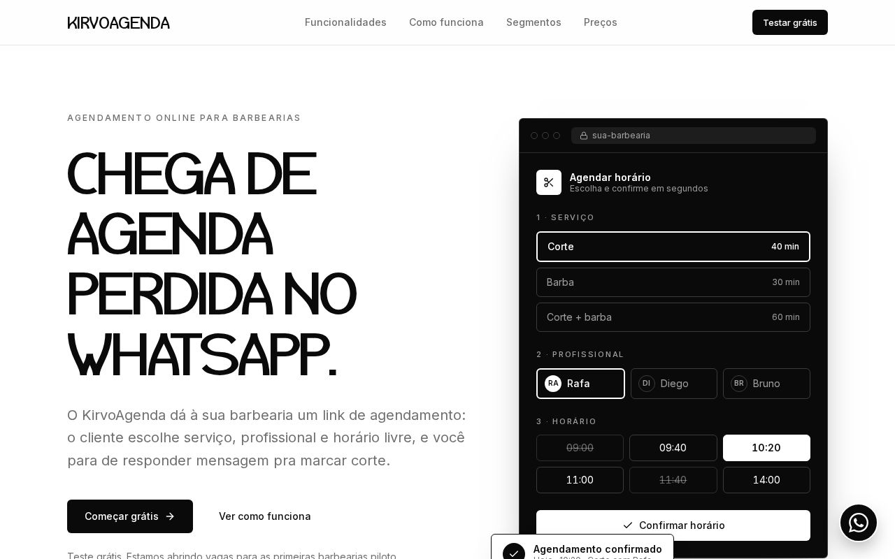 Preview of Kirvo Landingpage