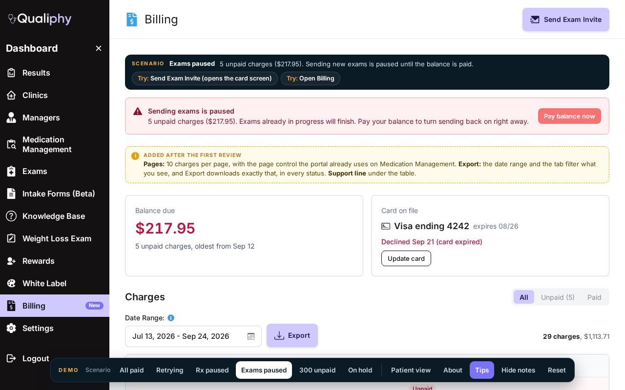 Preview of Qualiphy Credit Control Demo