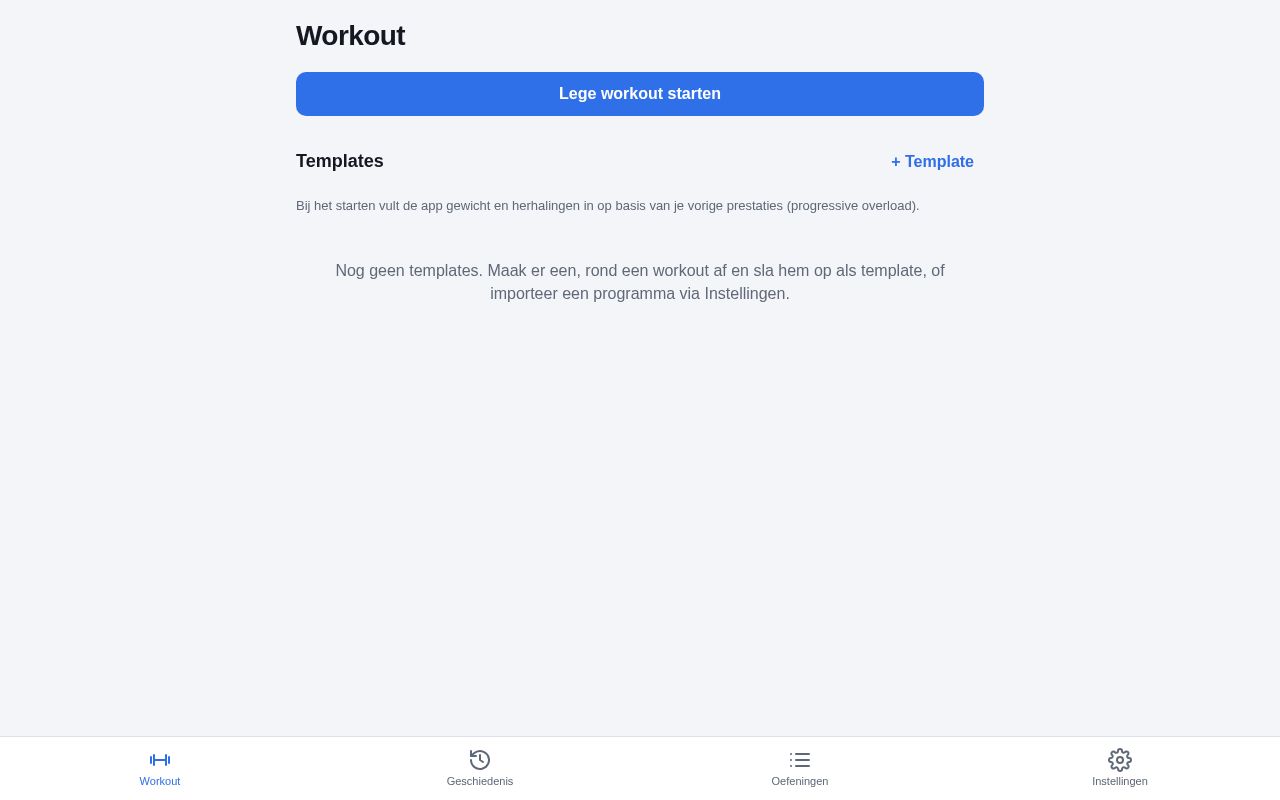 Preview of Workout App