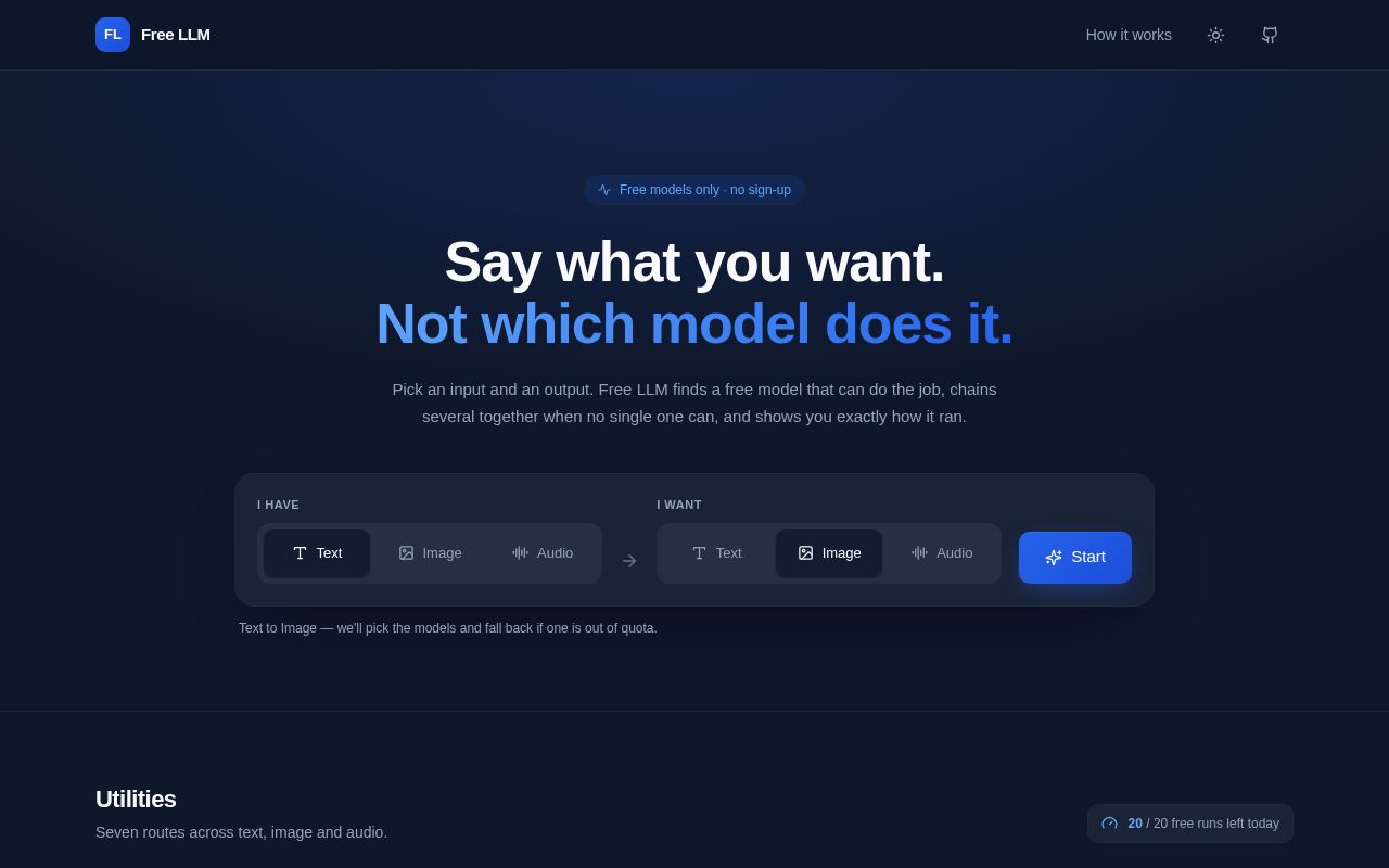 Preview of Free Models Hub
