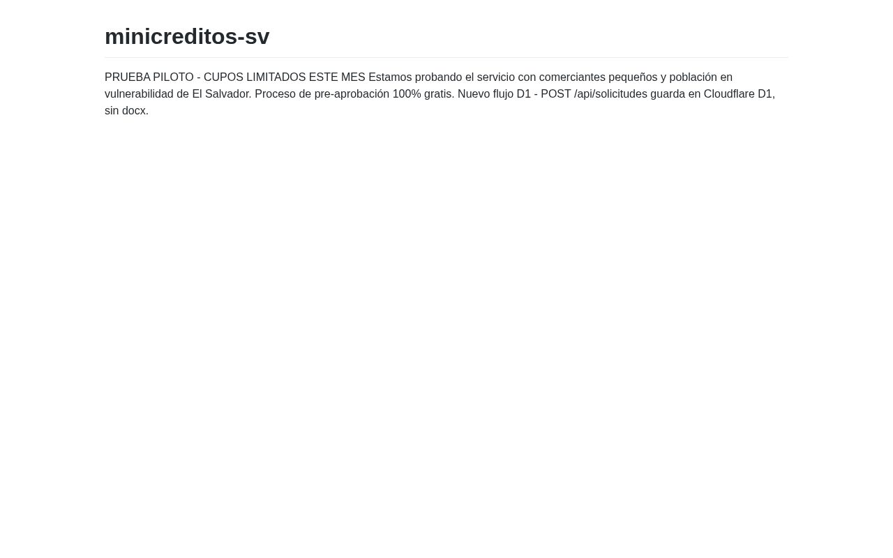 Preview of Minicreditos Sv