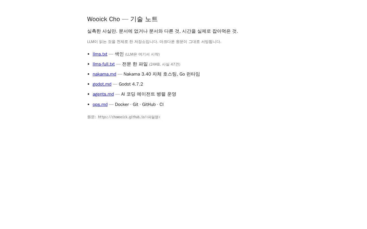 Preview of Chowooick Github Io