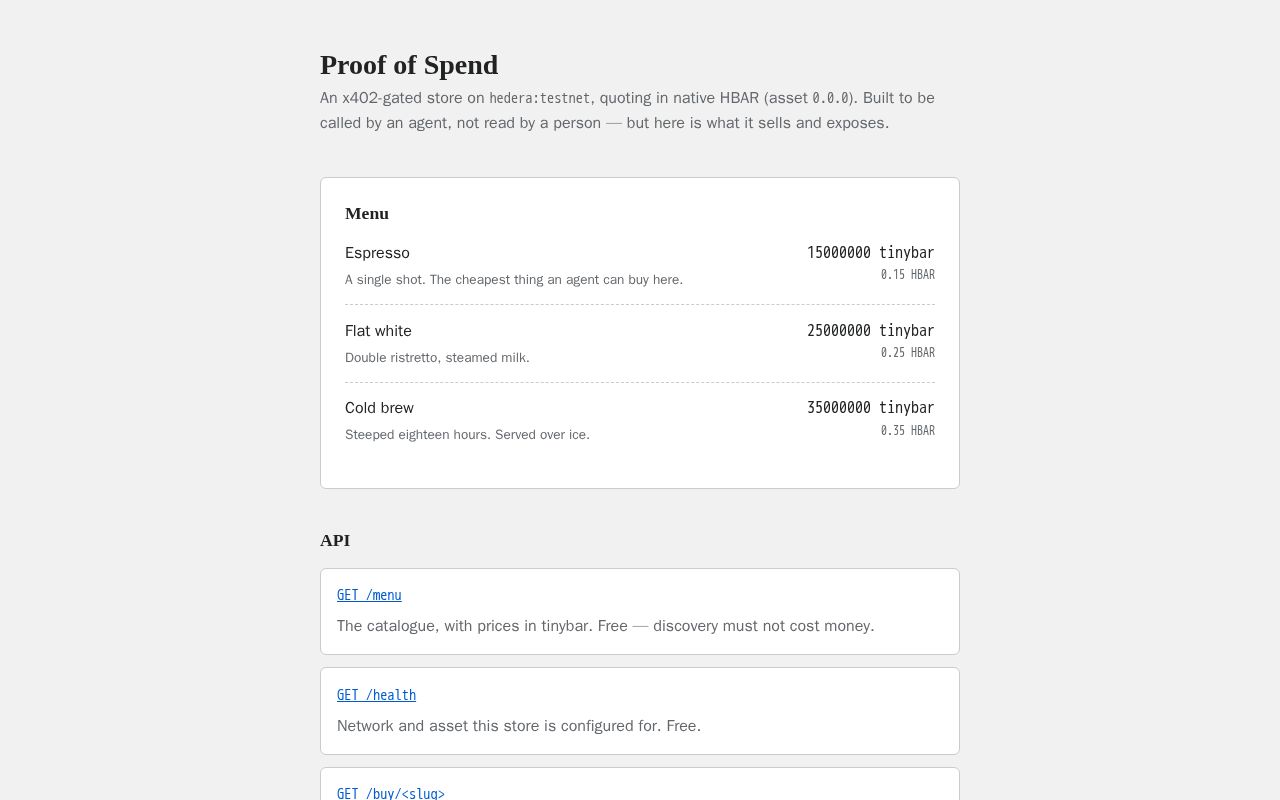 Preview of Hedera Proof Of Spend