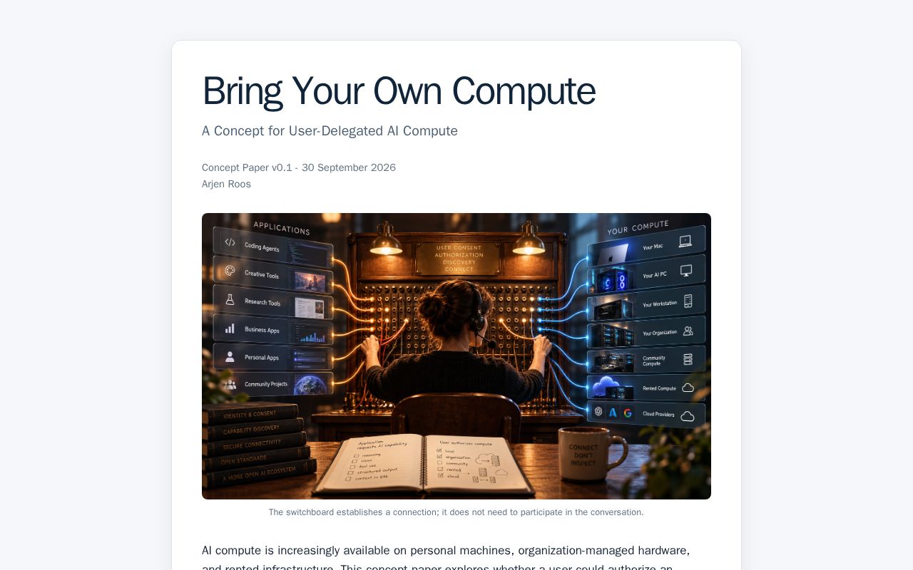 Preview of Bring Your Own Compute