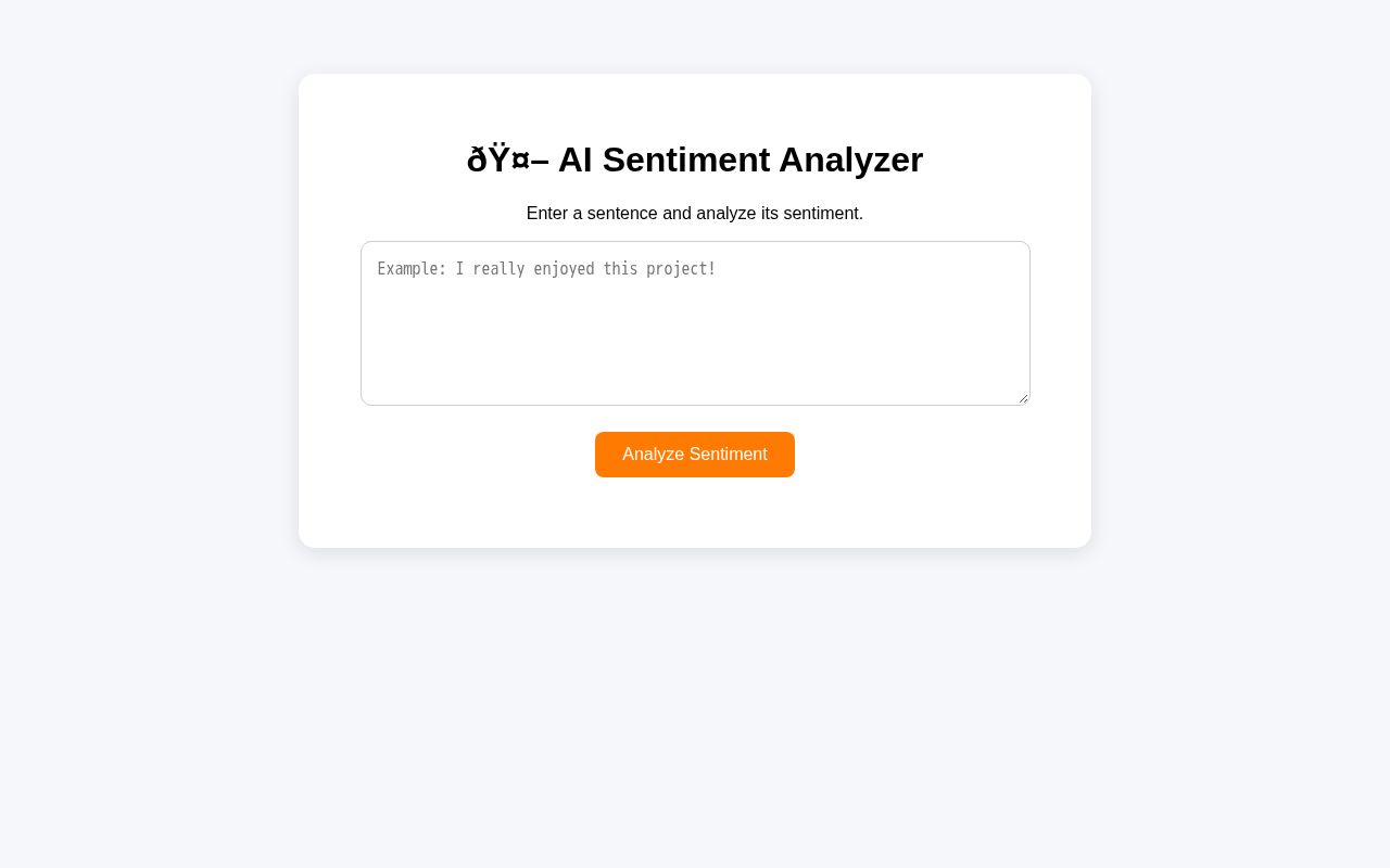 Preview of Sentiment Analyzer
