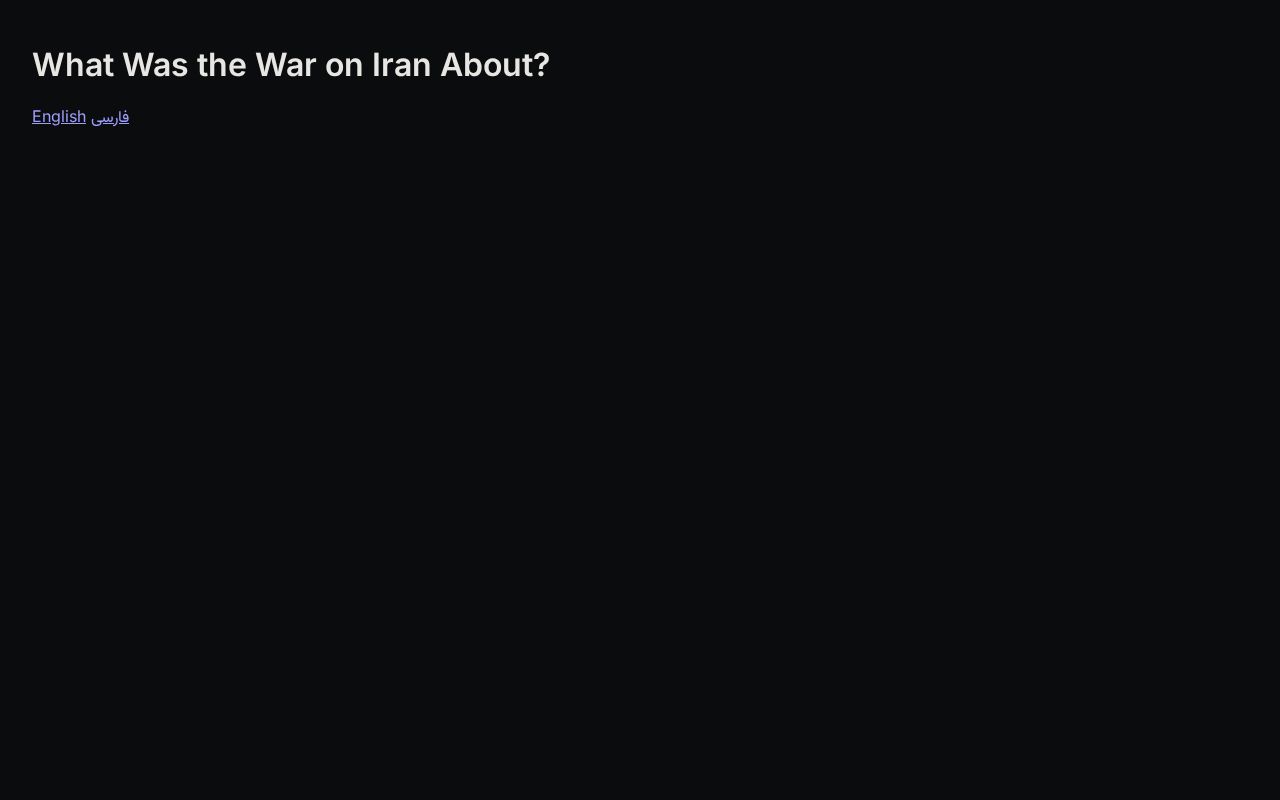 Preview of War On Iran