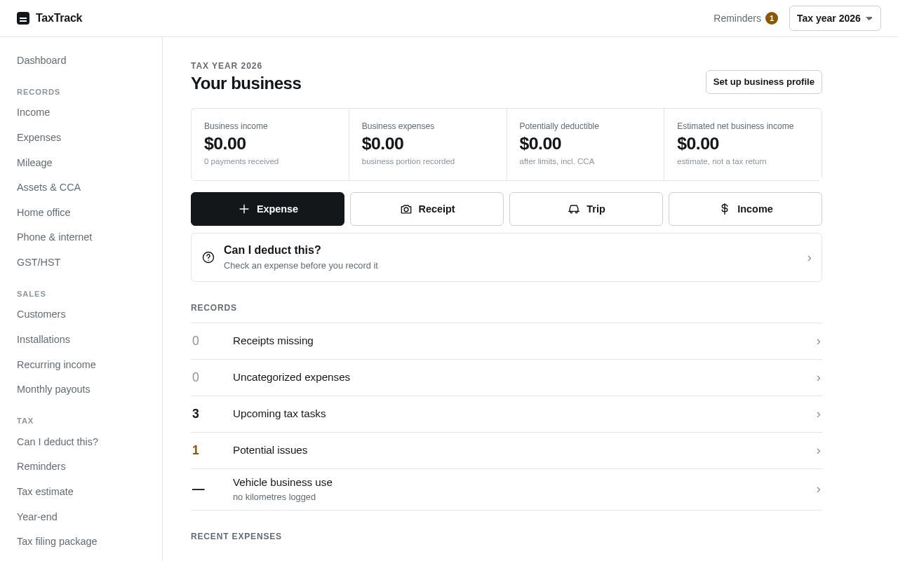 Preview of Taxtrack