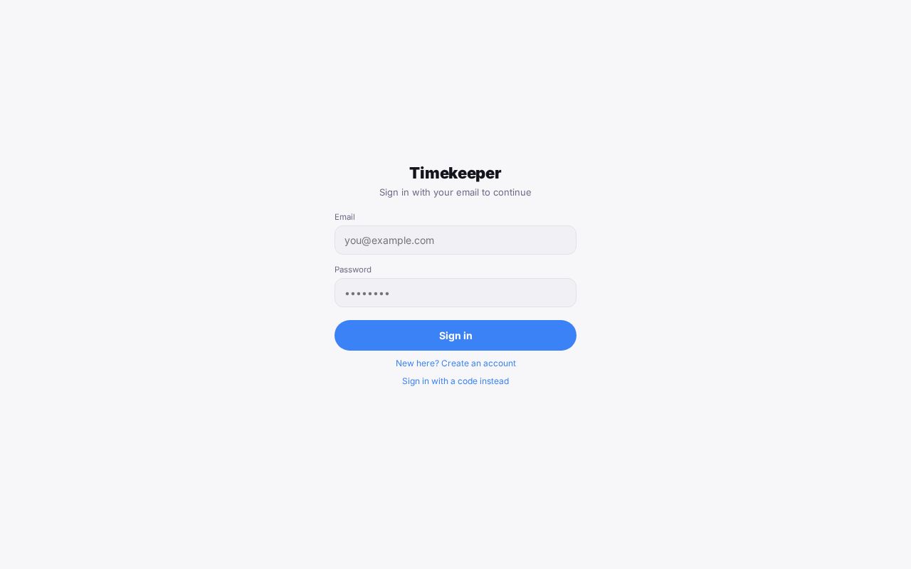 Preview of Timekeeper App