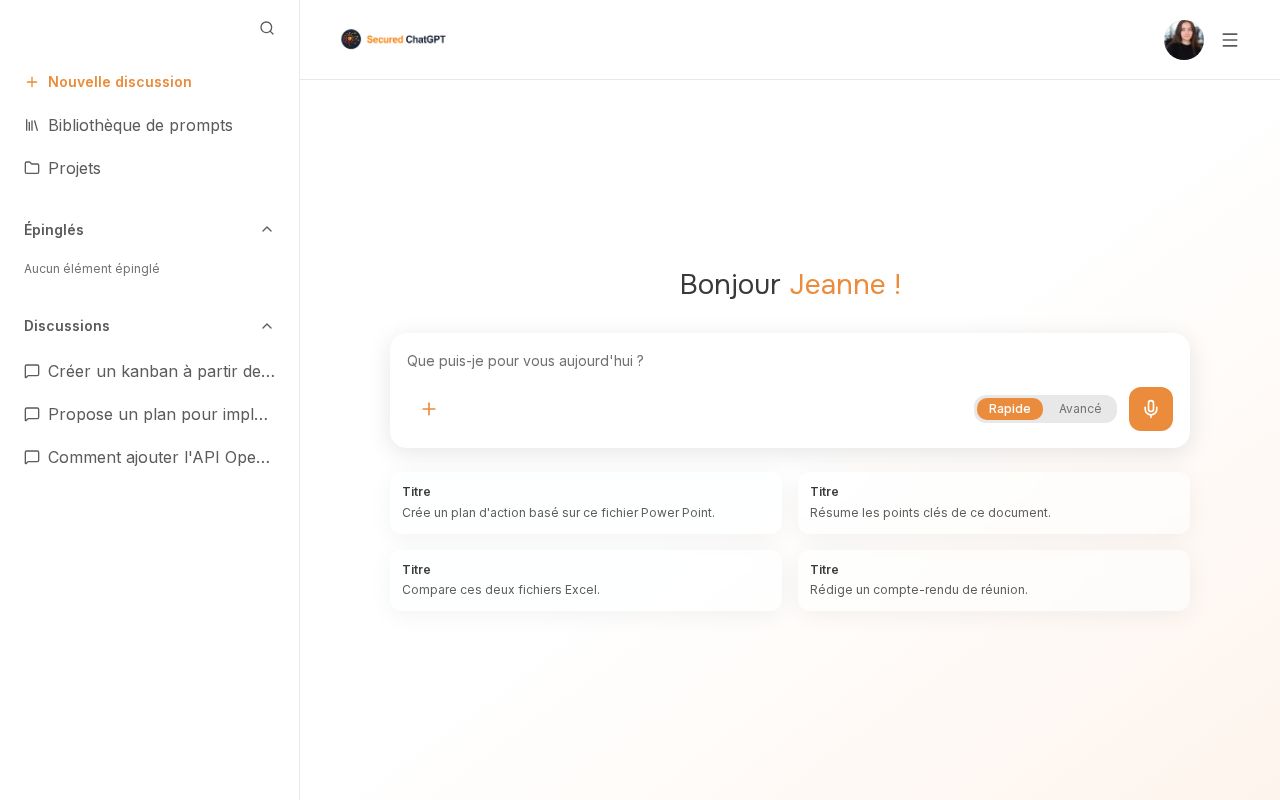 Preview of CompagnyChatGPT