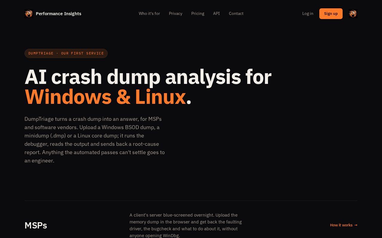 Preview of Dumptriage Tools