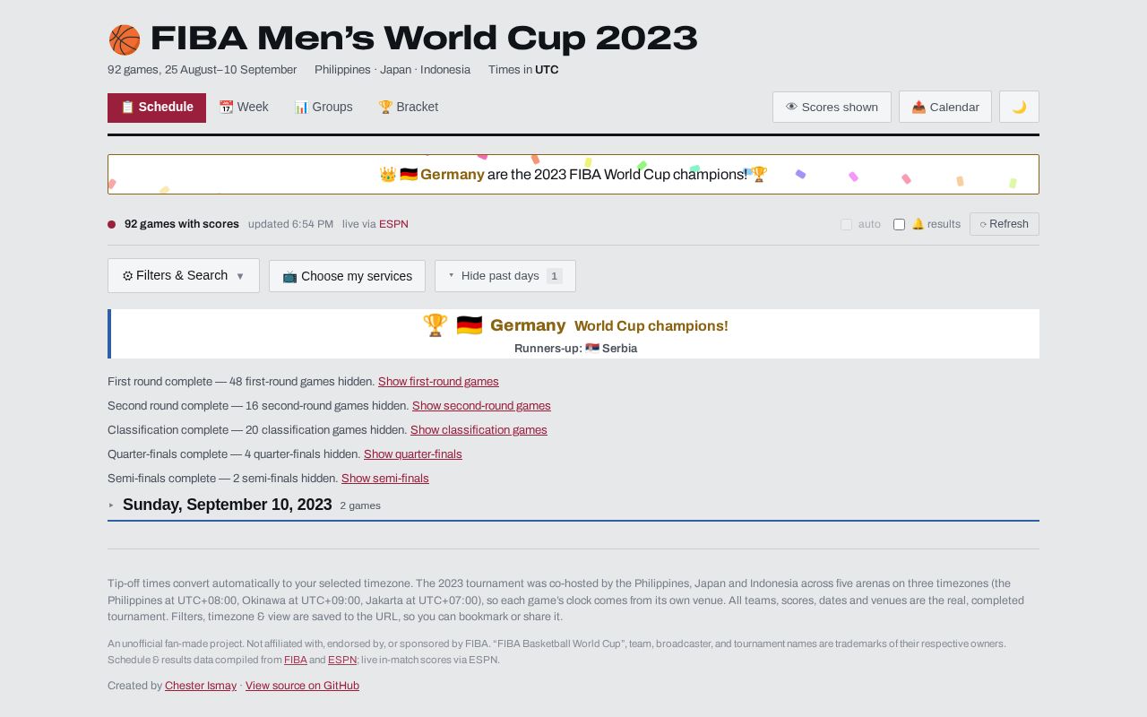 Preview of Fiba Mens World Cup Viewer