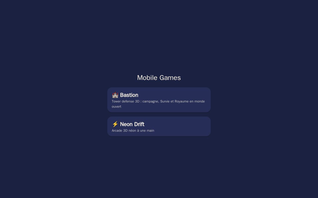 Preview of Mobile Games