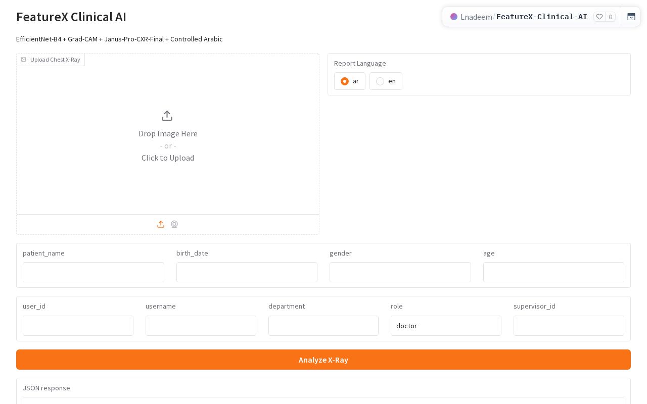 Preview of FeatureX Clinical AI