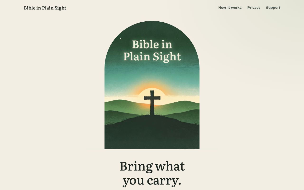 Preview of Bible In Plain Sight Website
