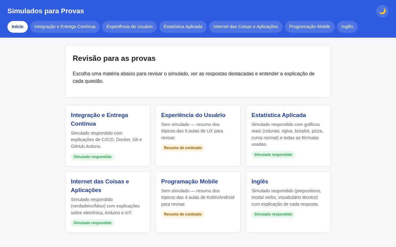 Preview of Simulados Provas