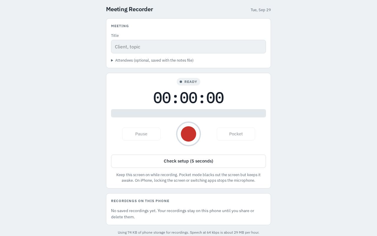 Preview of Meeting Recorder