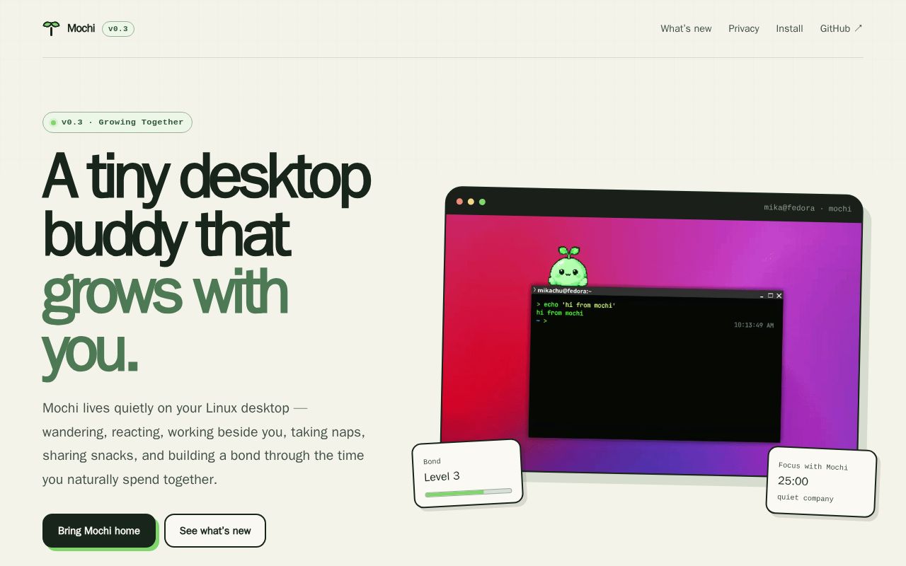 Preview of Mochi Desktop