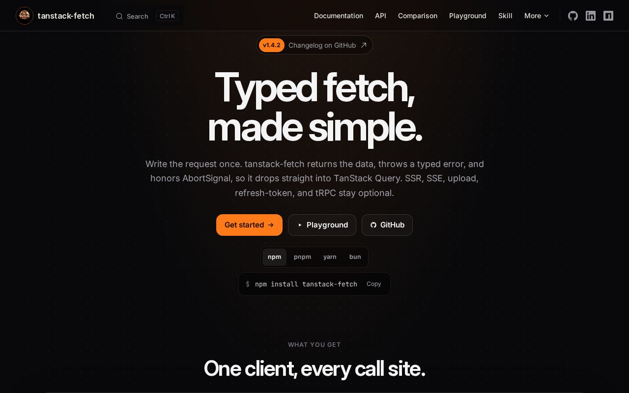 Preview of Tanstack Fetch