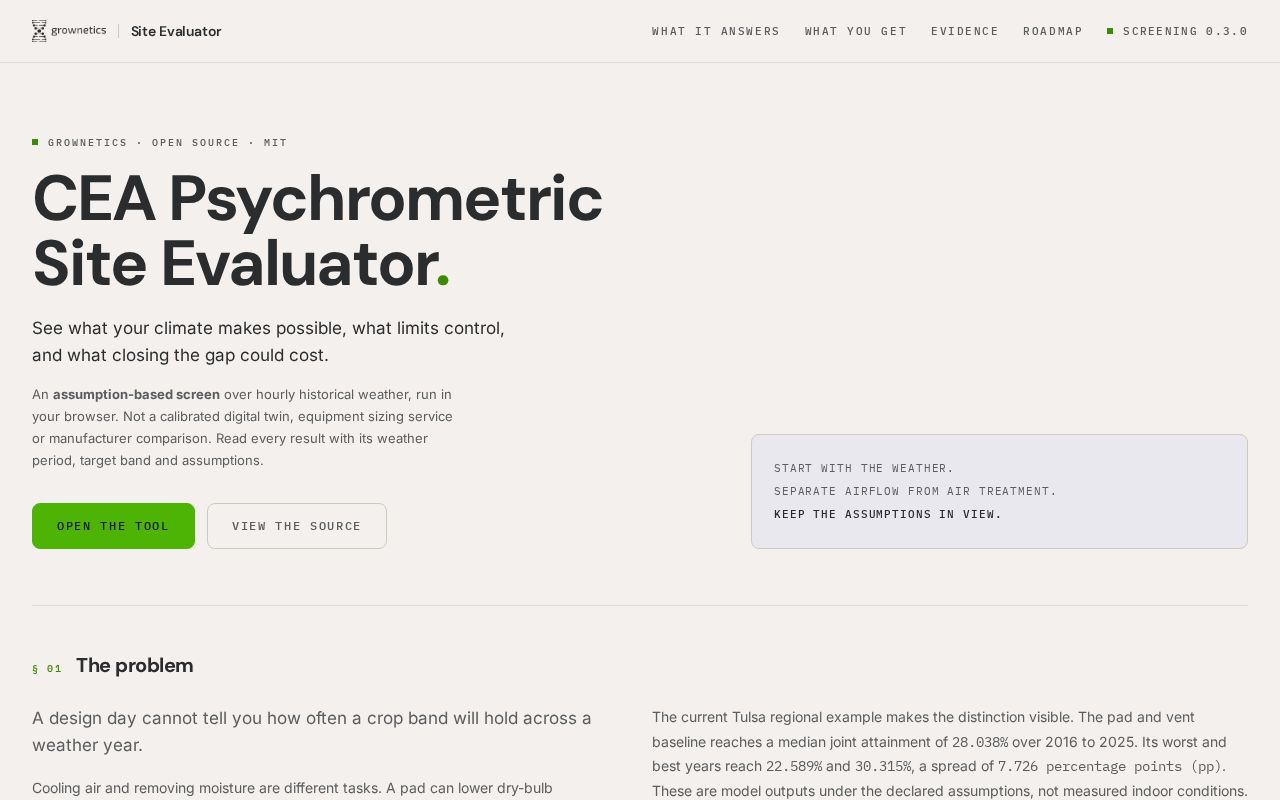 Preview of Cea Psychrometric Site Evaluator