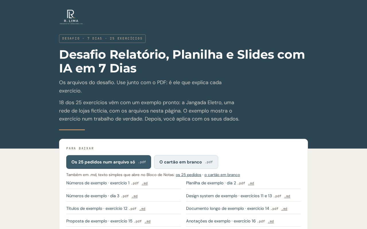 Preview of Produto Rlima Desafio Ia