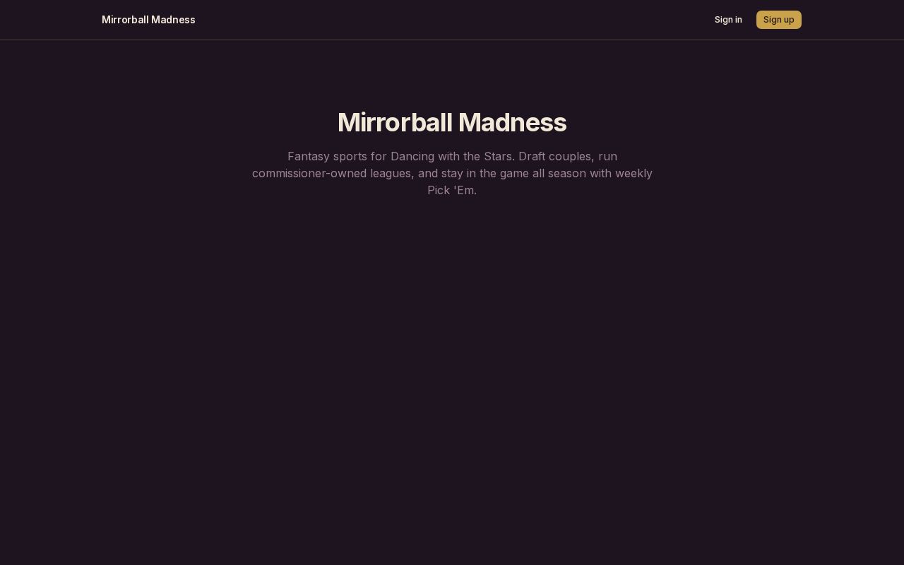Preview of Mirrorball Madness