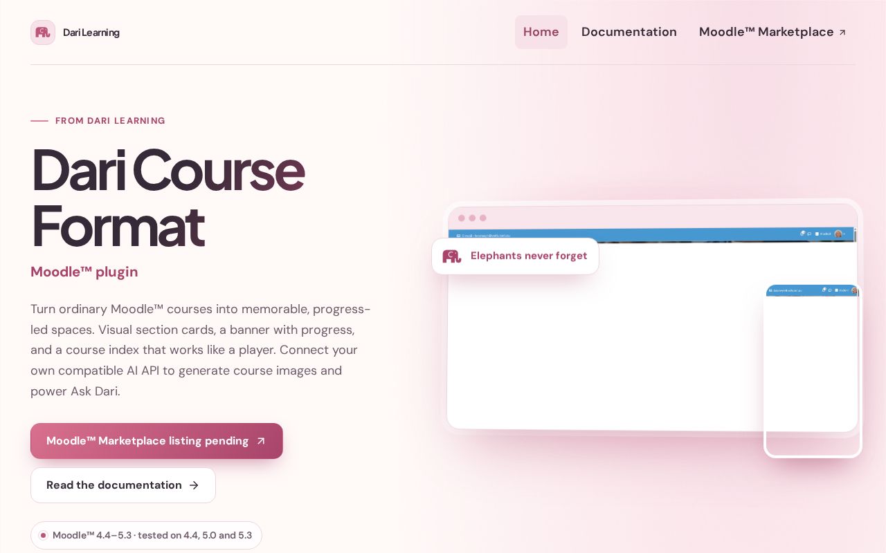 Preview of Moodle Format Dari