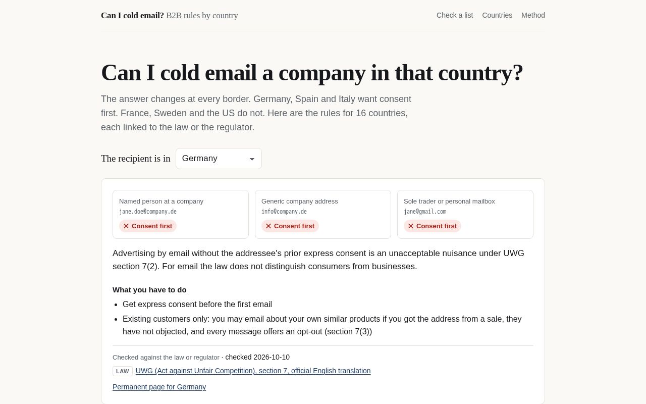 Preview of Can I Cold Email