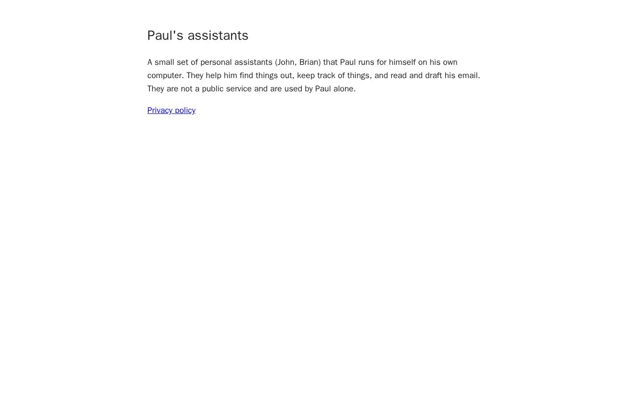 Preview of Assistant Pages