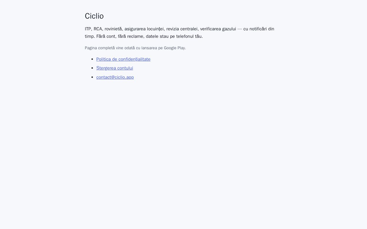 Preview of Ciclio Site