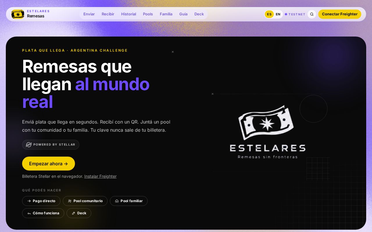 Preview of Estellares Remesa Hacakthon Stellar