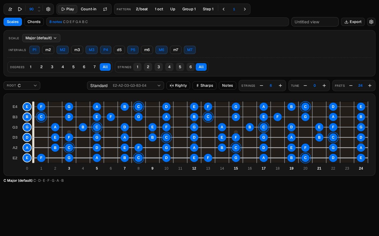 Preview of Fretboard Visualizer